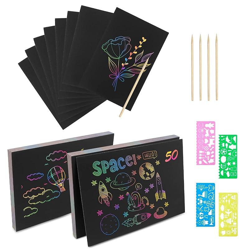 50 Piezas Scratch Art Para Niños